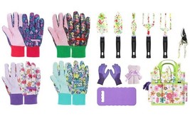 4 Pairs Garden Gloves for Women(L) &amp; 10PCS Gardening Tools Set Floral Ga... - $2,847.41 MXN