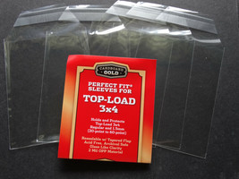 5 Loose Cardboard Gold Perfect Fit Sleeves for Top-Load 3x4 from 20-60 P... - £1.17 GBP