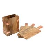 MSRP $68 Thirstystone Set/3 Mango Wood Cheese Boards w/Case (SEE DETAILS) - $306.63 MXN
