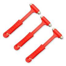 Car Safety Hammer: Window Breaker, Seat Belt Cutter (Long, Red) 3-Pack - £10.37 GBP