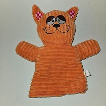 Better Line Orange Ribbed Kitty Cat Hand Puppet Plush 11&quot; Stuffed Animal Toy - £11.70 GBP