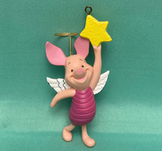 Noma Disney Christmas ornament Piglet angel with yellow star vintage 1980s Pooh - £6.41 GBP
