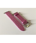 For Apple Watch 42 44 45 Men&#39;s and Women&#39;s Shiny Pu 22mm Pink Watch Band - £25.16 GBP