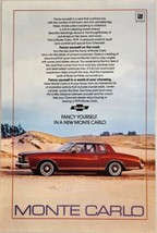 1979 Print Ad &#39;79 Chevrolet Monte Carlo 2-Door Chevy Sand Dunes - £10.35 GBP