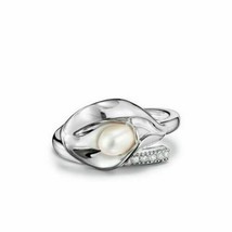 Sterling Silver Freshwater Pearl Calla Lily Ring by AVON - Size 7 - NEW In Box! - £31.02 GBP