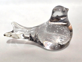 Vintage Hand Blown Crystal Clear Bird Controlled Bubbles Paperweight Fig... - $315.36 MXN