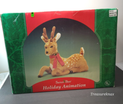 VTG 1993 Santa&#39;s Best Animated Spotted Deer Christmas Reindeer Working - £39.68 GBP