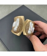 Natural Irregular Pear Baroque Freshwater Pearl Cuff Bracelet for Women - $20.00