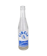 Vintage 1950s CIRCLE A Sparkling Beverages ACL 9oz Glass Soda Bottle, Bl... - $366.26 MXN