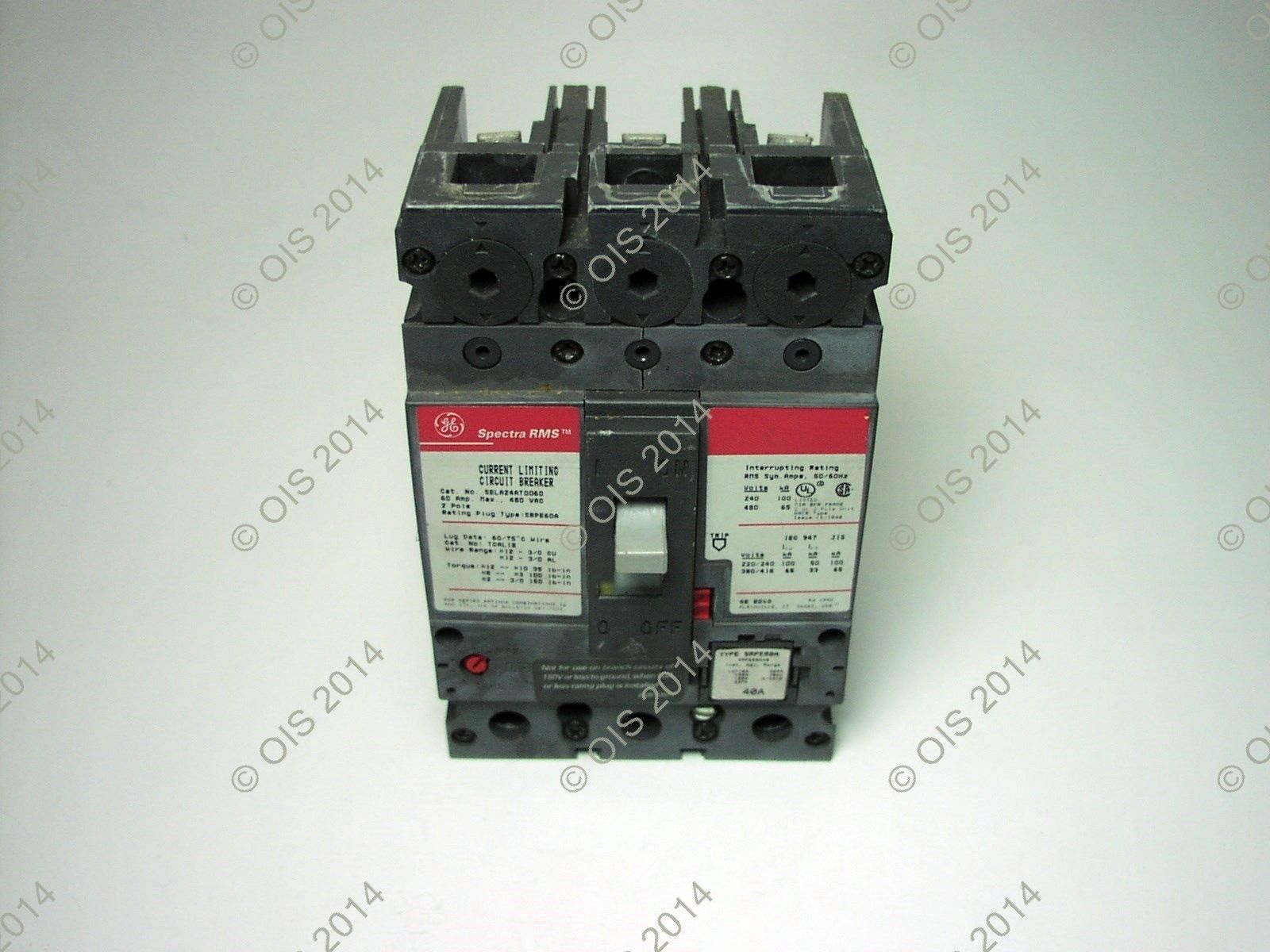 General Electric SELA24AT0060 Circuit Breaker 2 Pole 40 Amp 240/480 VAC - $79.99