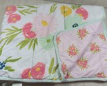 Cloud Island Floral baby blanket Pink Lemonade cotton 2 ply jersey knit ... - $41.57