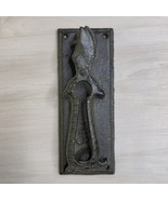 Gray Green Pewter Color Garden Sheers Door Knocker Vintage 7&quot; - $49.39