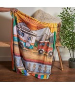 Happy Camper Throw Blanket and Kitchen Towel - SALE - $45.00
