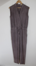 Cloth &amp; Stone S Purple Gray Wrap-Top Sleeveless Tencel Lyocell Jumpsuit - £22.77 GBP