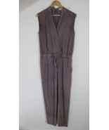 Cloth &amp; Stone S Purple Gray Wrap-Top Sleeveless Tencel Lyocell Jumpsuit - £22.50 GBP