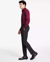 Alfani Men&#39;s Slim-Fit Windowpane Check Suit Pants in Grey Burgundy-30x32 - $554.45 MXN