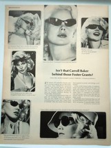 Carroll Baker Behind Those Foster Grants Print Advertisement Art 1965 - £7.96 GBP