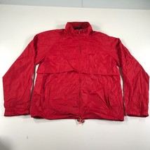 Vintage Woolrich Jacke Mantel Herren Groß Rot Reißverschluss Kapuze Wind... - £11.13 GBP