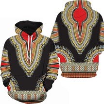  Dashiki 3D Print Unisex Sweatshirt and Men&#39;s Trauit 2 Piece Set Hoodie Oversize - £74.94 GBP
