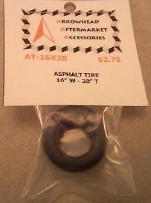 Scale Detail Accessories / Resin Asphalt Racing Tire - 16&quot; Wide X 28&quot; Tall - $2.75