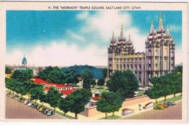 Utah Postcard Salt Lake City Mormon Temple Square 1953 - £2.21 GBP