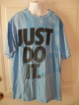 Nike Just Do It Light Blue Tshirt Size Large Boy&#39;s EUC - $15.12
