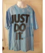 Nike Just Do It Light Blue Tshirt Size Large Boy&#39;s EUC - £12.28 GBP