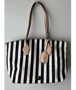 Kate Landry Striped Handbag Tote - Beige &amp; Black Stripes - $15.83