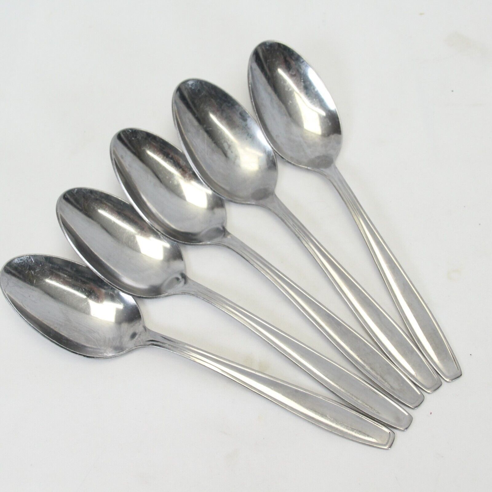 Oneidacraft Vallarta Oval Soup Spoons 6 7/8&quot; Stainless Lot of 5 - $8.81