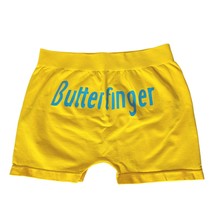 Butterfinger Women&#39;s Candy Booty Shorts Size Large Gold Blue Stretch - $24.75