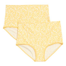 2-Pack Maternity Hipster Panties Small Rollover-Waist Jersey Yellow Floral NWT - £11.94 GBP
