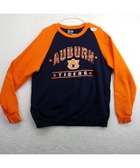 Auburn Tigers Mens Sweatshirt Sz Large Orange Raglan Sleeves Navy Blue S... - £21.78 GBP