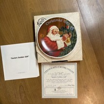 Vintage Norman Rockwell Collector Plate Santa&#39;s Golden Gift 1987 Edwin M... - $353.22 MXN