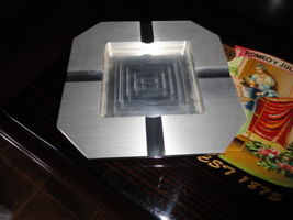 table top cigar ashtray  custom machined from billet aluminum measures 8... - $272.25