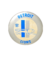 Detroit Lions Football Pin Button Pinback  1 3/4&quot; MLB 1970&#39;s logo - £7.78 GBP