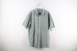 Vintage LL Bean Mens Size XL Striped Color Block Short Sleeve Button Down Shirt - £34.40 GBP