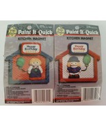 Accents Unlimited Wee Crafts Plaster Ceramic Kitchen Magnets To Paint NEW - $187.01 MXN