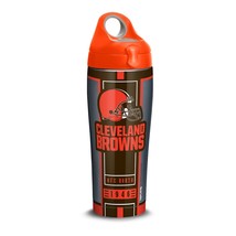 Tervis NFL Cleveland Browns Blitz 24 oz. Stainless Steel Water Bottle W/ Lid New - £24.46 GBP