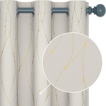 Deconovo Drapes For Dining Room Curtains (42 X 84 Inch, Beige, 2 Panels) - Room - £43.92 GBP