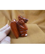 Y-GAR-706) little Red Jasper statue GARGOYLE gemstone GARGOYLES Gothic s... - $436.94 MXN