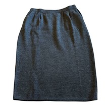 St. John Skene Vintage Grey Pull-On Skirt Santana Knit Stretch Pockets Size 8 - £48.56 GBP