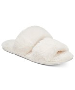 Lemon Two-Strap Faux-Fur Slide Slippers White Size S/M 5/6 - $9.98