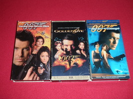 VHS 007 Golden Eye Tomorrow Never Dies The World Is Not Enough Lot Of 3 - £9.41 GBP