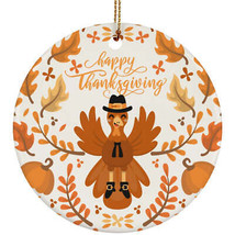 Cute Turkey Thanksgiving Ornament Ceramic With Funny Turkey Autumn Decor Gift - £11.82 GBP