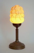 Delicate Unique Art Deco Brass Lamp &quot; Pink Marble &quot; Table Lamp Table - $224.27