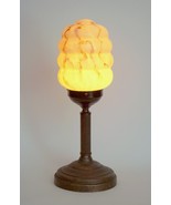 Delicate Unique Art Deco Brass Lamp &quot; Pink Marble &quot; Table Lamp Table - $224.27