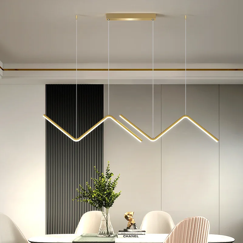 Minimalist restaurant pendant lamp nordic minimalist line creative design sense pendant thumb200