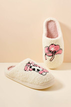White Cowgirl Hat &amp; Boot Printed Plush Thermal Home Slippers - $169.84 MXN