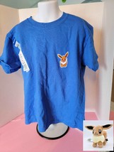 Eevee Pokemon Youth Small Short sleeve Tshirt Blue. Must see. Plush Eevee!!! NWT - £19.28 GBP