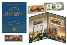Declaration of Independence * 240th Anniv * Historic Currency &amp; 1976 Stamp Set - £18.73 GBP